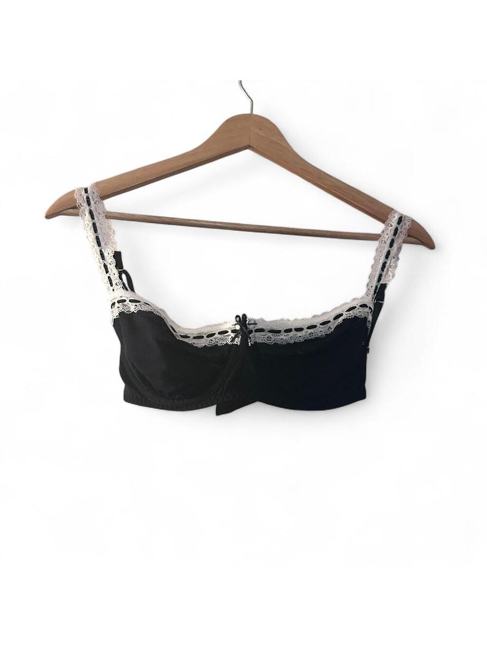 Free People So Sweet Balconette Bra Black Combo 34D NWT